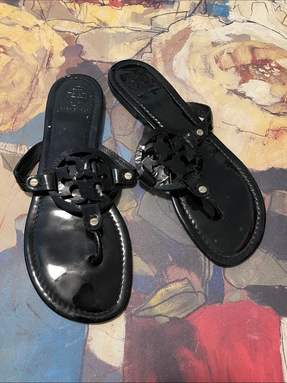 Patent Leather Flip Flops